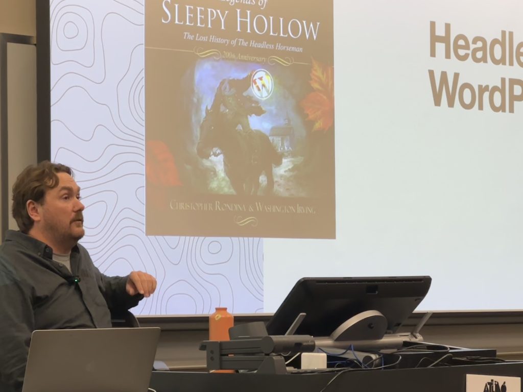 Dustin Filippini presenting at WordCamp Atlanta 2023